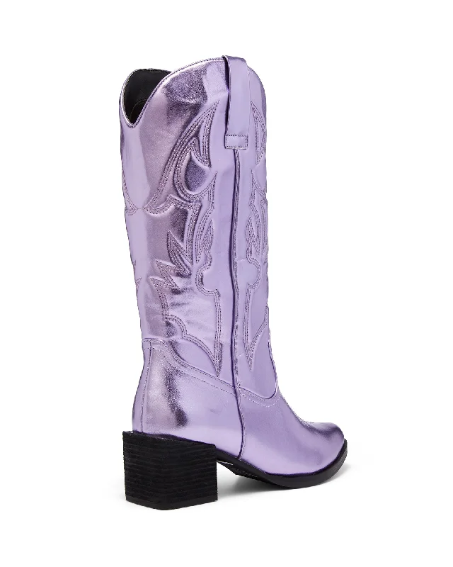 Ranger Cowboy Boot Metallic Purple