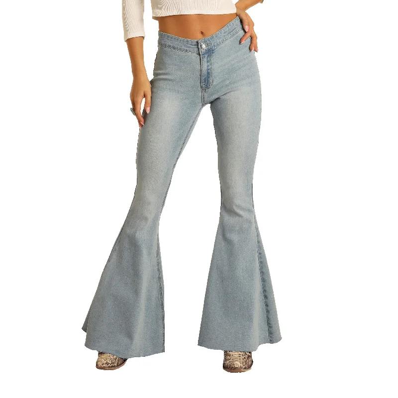 Rock & Roll Denim Ladies High Rise Light Vintage Jeans WPB9757