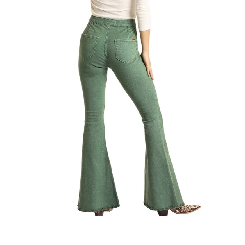 Rock & Roll Denim Juniors Jade Green Bell Bottom Jeans WPB3512