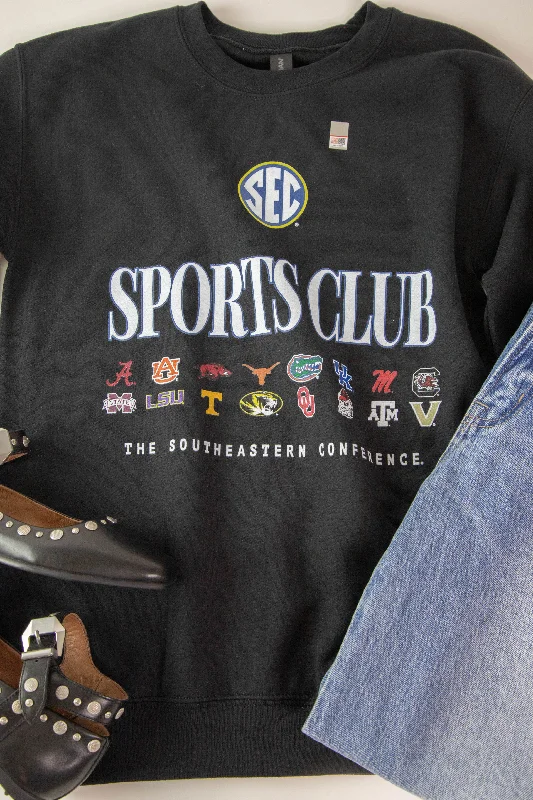 SEC Sports Club Sweatshirt, Black | Charlie Southern