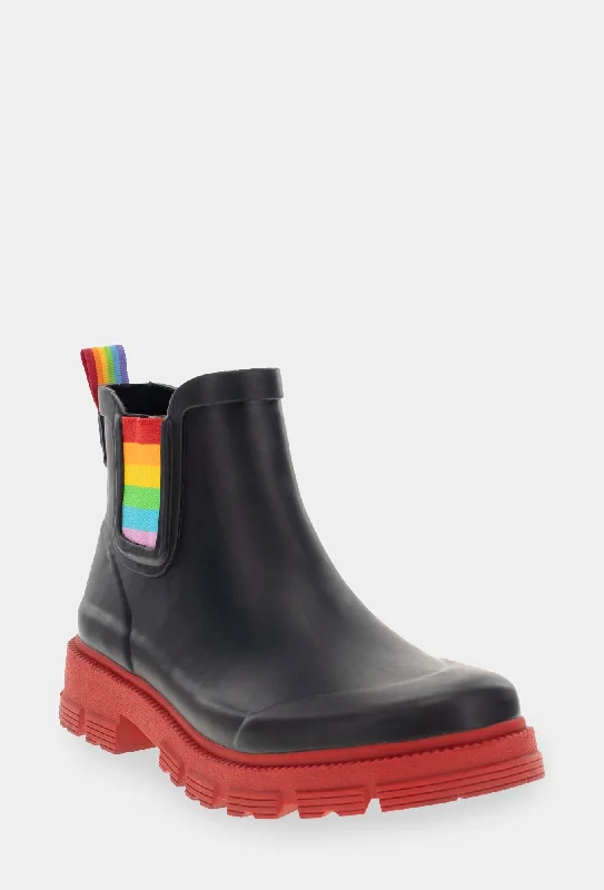 STORM PRIDE CHELSEA RAIN BOOT - BLACK