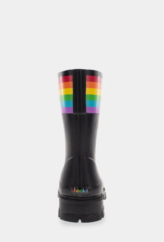 STORM PRIDE MID RAIN BOOT - BLACK