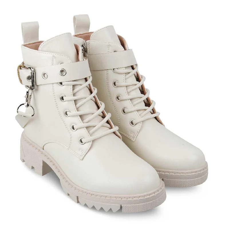 The Brace Beige Women's Boots Tresmode