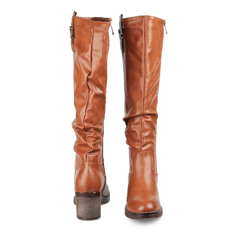 The Gardaber Camel Women's Knee-length Boots Tresmode