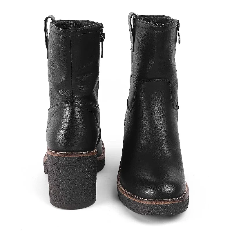 Tresmode Gallen Black Women's Ankle-length Boots