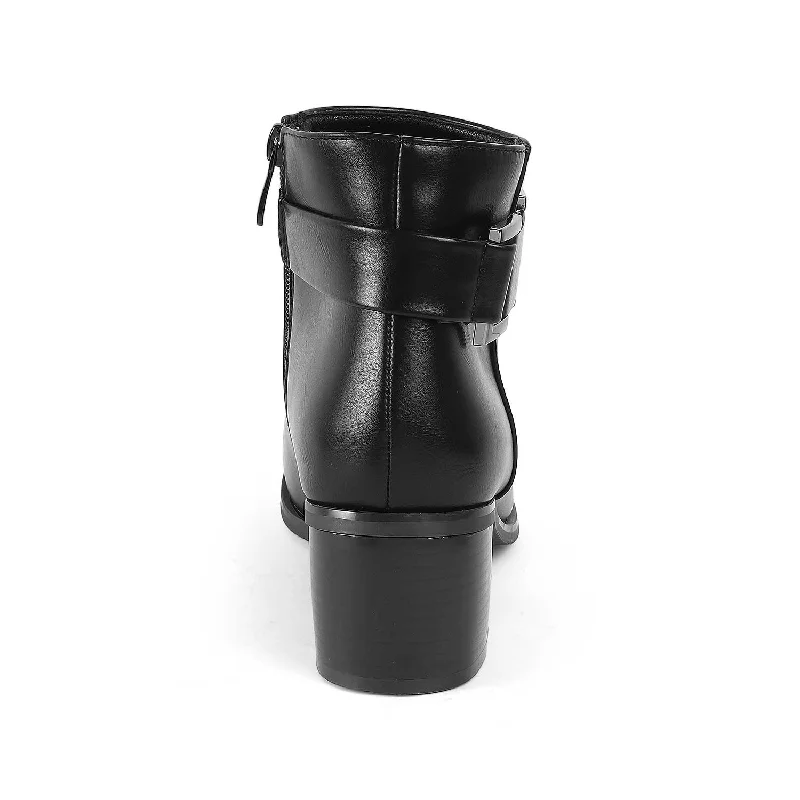 Tresmode Geneve Black Women's Ankle-length Boots