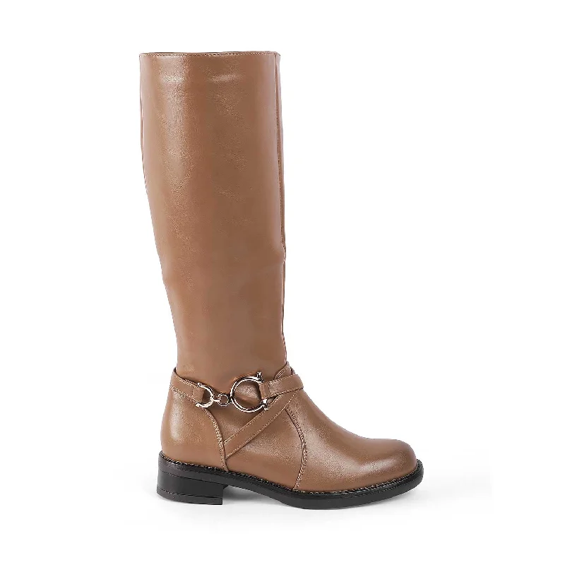 Tresmode Luc Khaki Women's Knee-length Boots