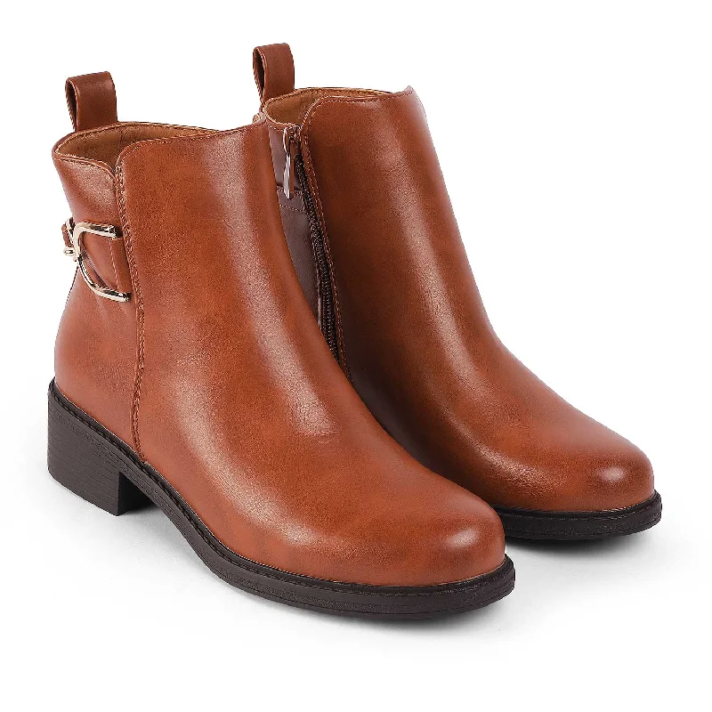 Tresmode Zurich Camel Women's Ankle-length Boots