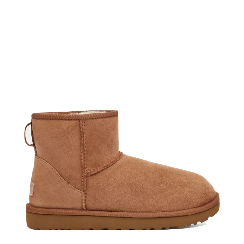 UGG Women's Classic Mini II Sheepskin Boot in Chestnut