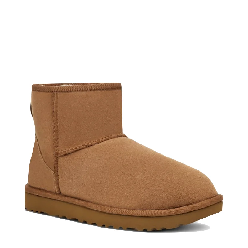 UGG Women's Classic Mini II Sheepskin Boot in Chestnut