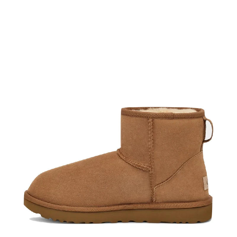 UGG Women's Classic Mini II Sheepskin Boot in Chestnut