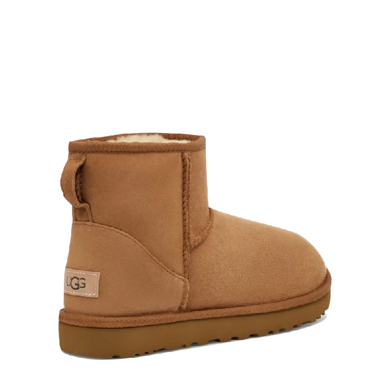 UGG Women's Classic Mini II Sheepskin Boot in Chestnut