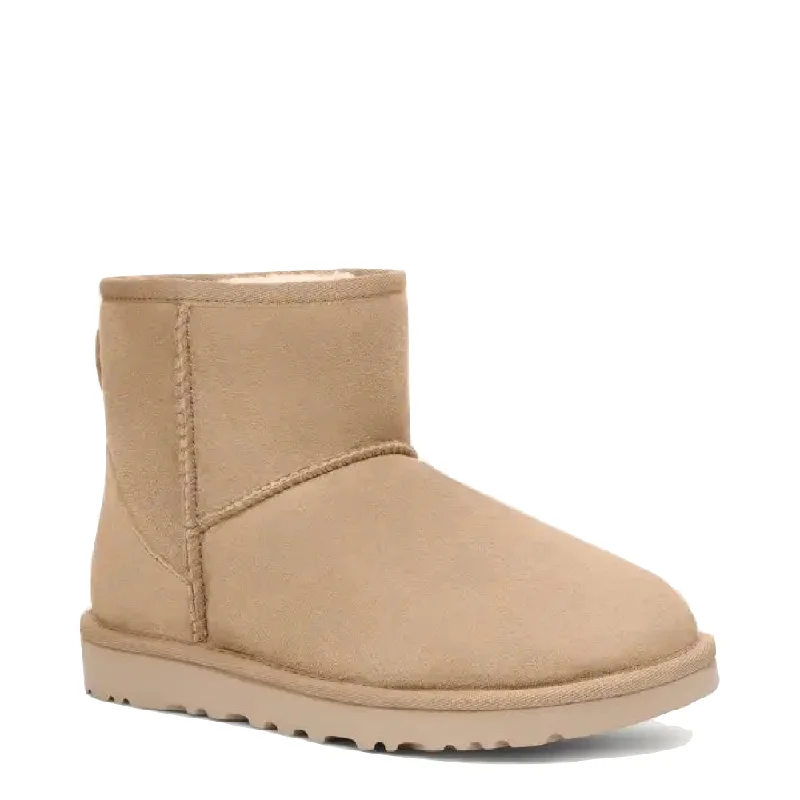 UGG Women's Classic Mini II Sheepskin Boot in Sand