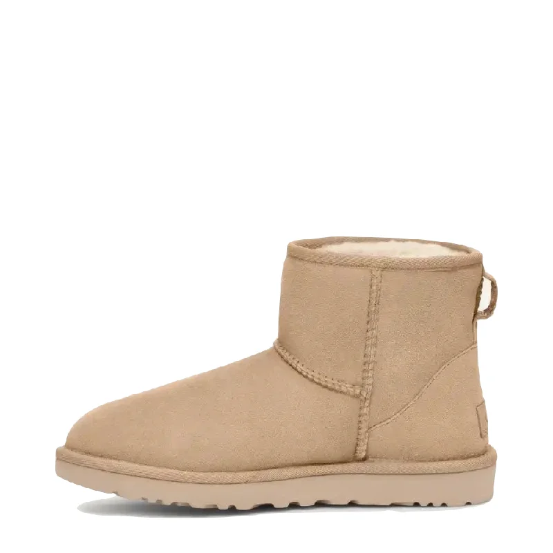 UGG Women's Classic Mini II Sheepskin Boot in Sand