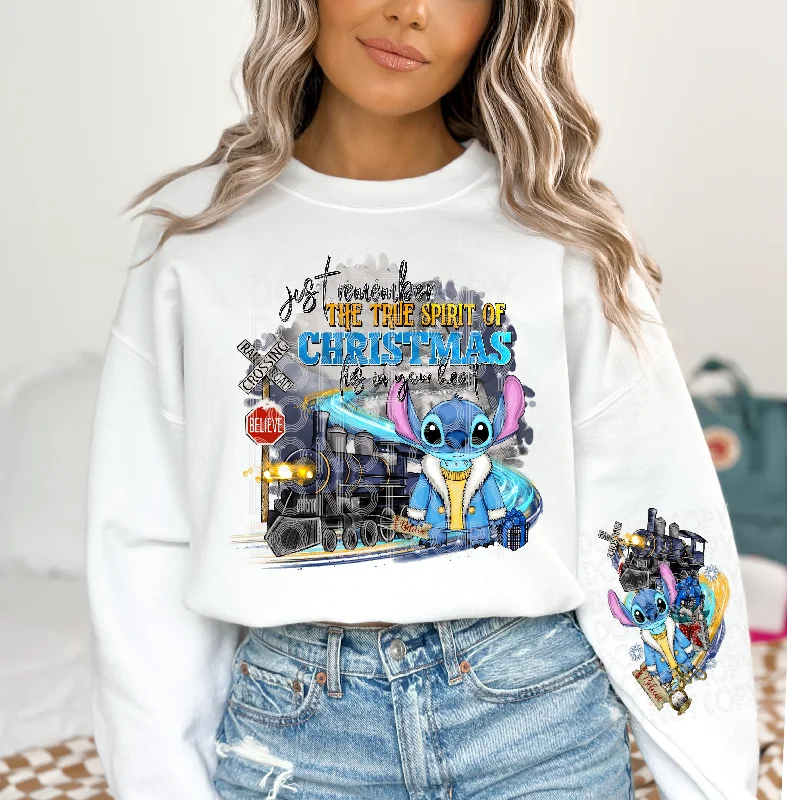 XMAS TRAIN - ALIEN COSPLAY RUN - CREWNECK SWEATSHIRT  W/ SLEEVE PRINT