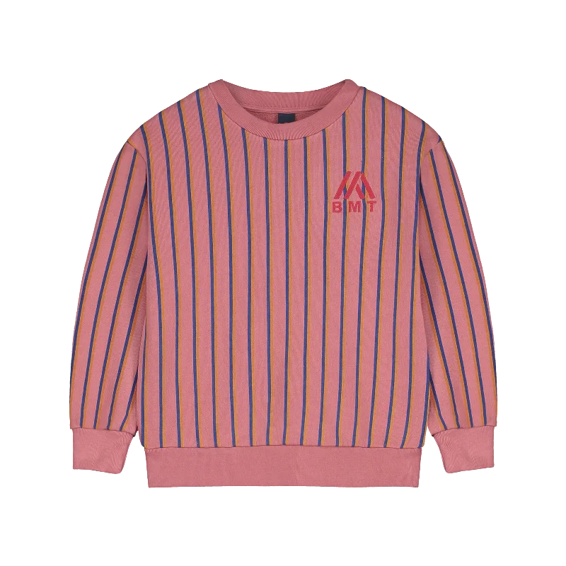 SW04-SWEATSHIRT ALLOVER 2V LINES-Dusty pink