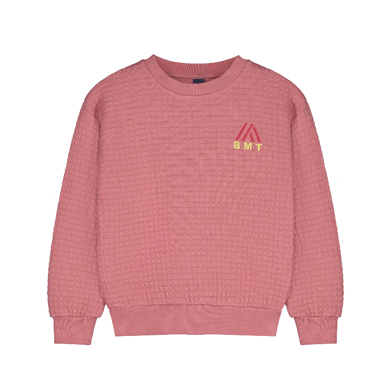 SWQU-SWEATSHIRT QUILTED BMT EMBRO-Dusty pink